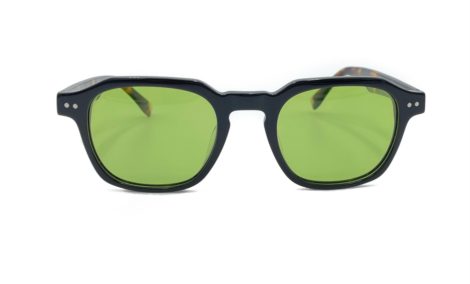green tinted lens black acetate sunglasses square glasses tortoise shell  